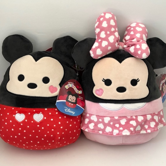 Squishmallows Valentine's Day Mickey Mouse & Minnie Mouse 8" Disney Plush Set - Picture 1 of 12